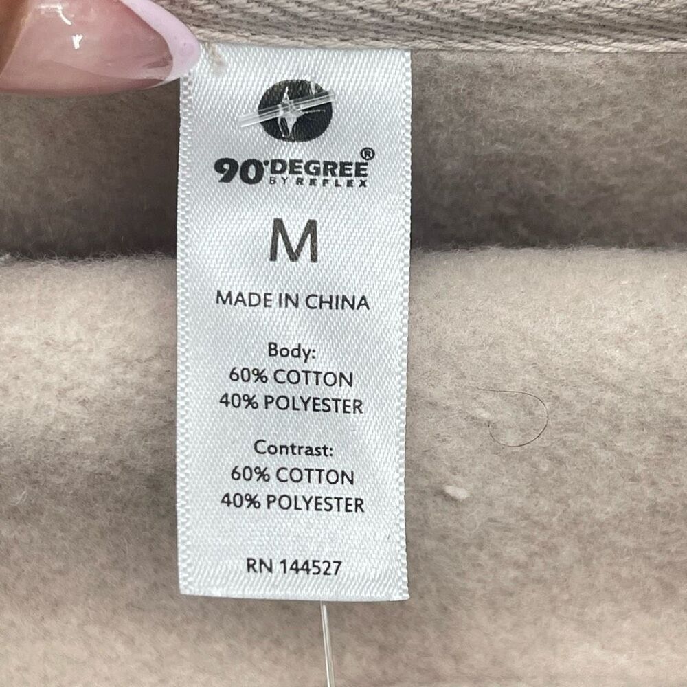 90 Degree By Reflex Chateau Gray Womens Lux Funnelneck Fleece Hoodie Medium, NWT - Picture 11 of 13
